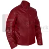 Order Smallville Logo TV Series Superman Clark Kent Maroon Real Leather Jacket