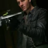 Smallville Prophecy Justin Hartley Black Leather Jacket