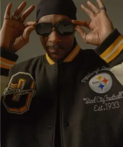 Snoop Dogg Pittsburgh Steelers Varsity Letterman Jacket