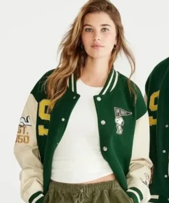 Snoopy Aéropostale Letterman Varsity Jacket