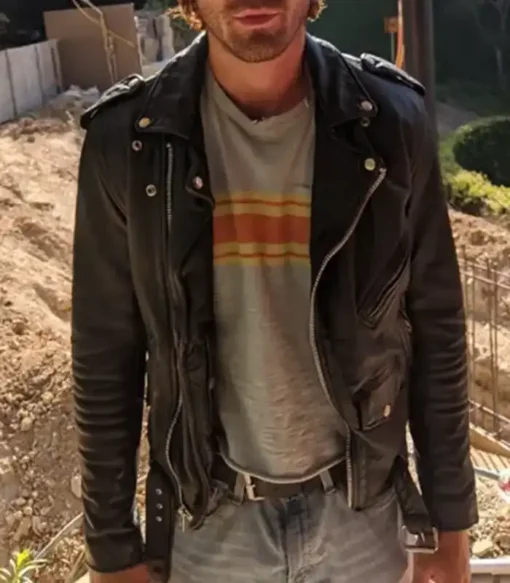 Songbird Kj Apa Black Leather Biker Jacket
