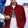 Sonic the Hedgehog Event Jim Carrey Red Leather Jacket