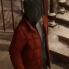 Spider-Man Miles Morales Red Quilted Puffer Jacket