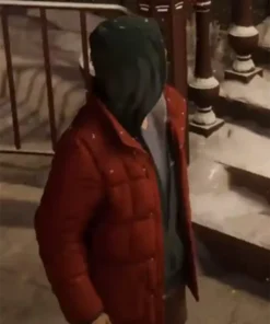 Spider-Man Miles Morales Red Quilted Puffer Jacket