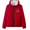 Squid Game Guards’ Hot Red Triangle Logo Cotton Hoodie