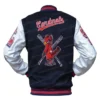St. Louis Cardinals Navy Blue Mash Up Varsity Jacket Back Side
