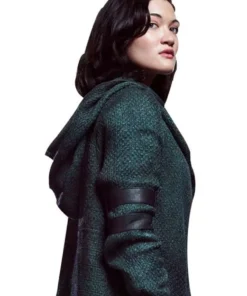 Star Trek Picard Dahj Green Coat With Hood back