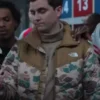 Stephen Manas TV Series Ted Lasso S02 Richard Montlaur Camo Parachute Puffer Jacket For Sale