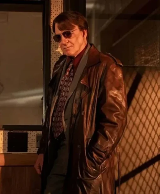 Steve Martin Only Murders in the Building Leather Brown Coat