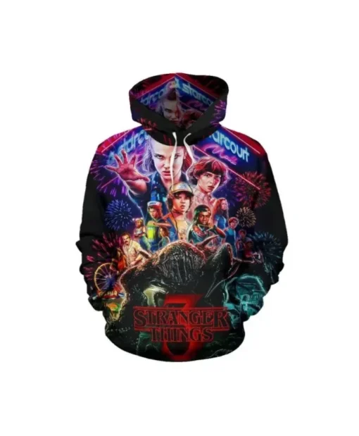 Stranger Things 3 Multicolor Hoodie one