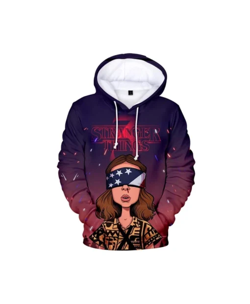 Stranger Things 3 Multicolor Hoodie three