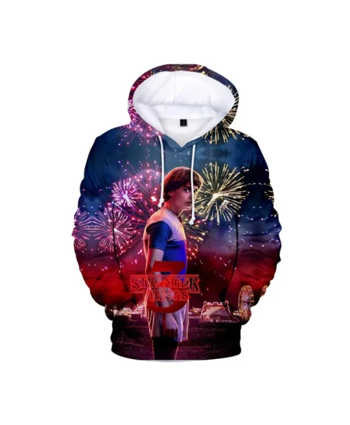 Stranger Things 3 Multicolor Hoodie two