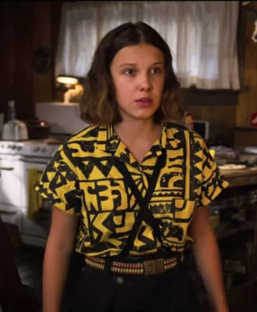 Stranger Things Aztec Cotton Polyester Shirt