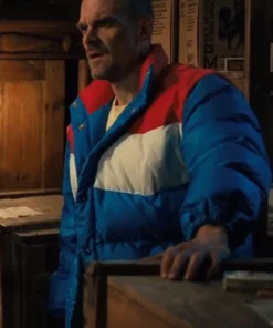 Stranger Things Jim Hopper Blue Parachute Colorblock Jacket