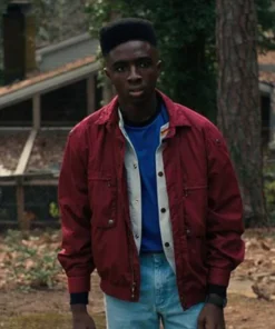 Stranger Things Lucas Sinclair Maroon Cotton Jacket