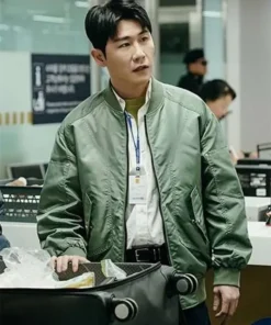 Strong Girl Nam-Soon Young Tak Green Bomber Jacket