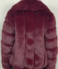 Stunning Alberto Alberto Burgundy Mink Fur Jacket For Sale