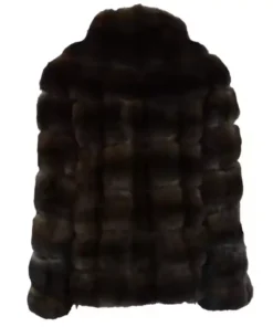 Stunning Bella Open Front Style Brown Mink Fur Coat For Sale