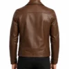 Brown Brando Style Biker Jacket for Mens
