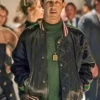 Succession Kendall Roy UFO Quilted Bomber Green Jacket