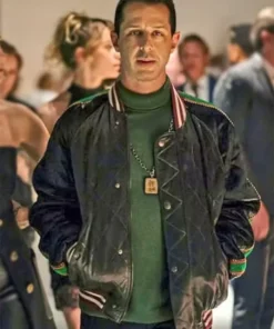 Succession Kendall Roy UFO Quilted Bomber Green Jacket
