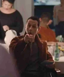 Succession S04 Jeremy Strong Brown Corduroy Jacket