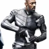 Suicide Squad Idris Elba Black Leather Costume Jacket