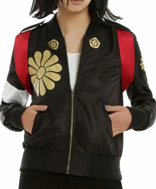 Suicide Squad Katana Black Satin Bomber Jacket