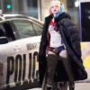 Suicide Squad Margot Robbie Black Puffer Coat