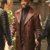 Suicide Squad Will Smith Brown Leather Trench Coat