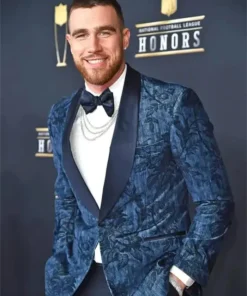 Super Bowl Travis Kelce Pregame Blue Blazer