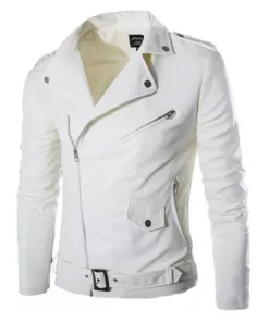 Superfly Kaalan KR Walker White Leather Jacket