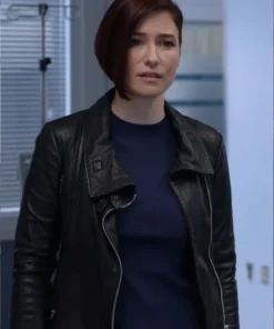 Supergirl Chyler Leigh Leather Black Jacket