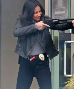 Supergirl Floriana Lima Leather Black Jacket