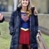 Supergirl Melissa Benoist Puffer Parka Coat With Hood