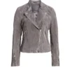 Supergirl S06 Nicole Maines Grey Biker Suede Jacket