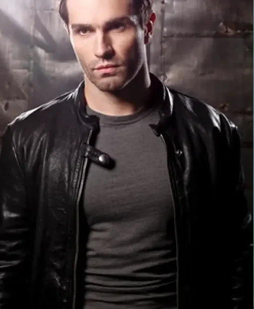 Supergirl Sam Witwer Black Leather Jacket