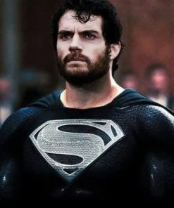 Superman Justice League Black Leather Jacket