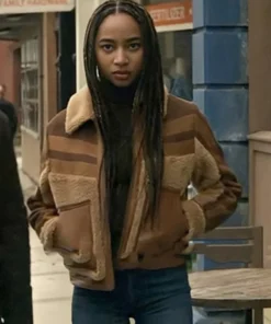 Superman & Lois S03 Tayler Buck Sherpa Fur Leather Jacket