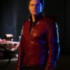 Superman Smallville Maroon Real Leather Jacket