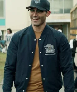 Superman and Lois Clark Kent Black Bomber Jacket