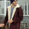 Superman and Lois Clark Kent Wool Maroon Plaid Lumber Jacket