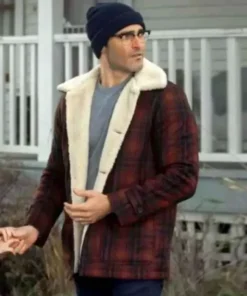 Superman and Lois Clark Kent Wool Maroon Plaid Lumber Jacket