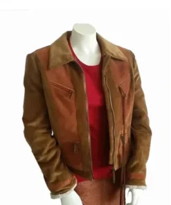 Superman and Lois Lana Lang Corduroy Sherpa Brown Jacket