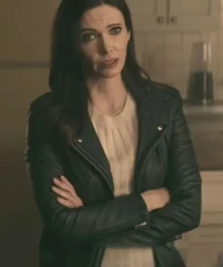 Superman and Lois Lane Biker Black Leather Jacket