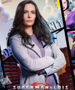 Superman and Lois Lane Purple Leather Jacket