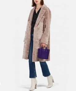 Sutton Foster Younger Season 6 Liza Miller Shearling Fur Coat