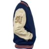 Syracuse S Full-Snap Blue and Beige Varsity Letterman Jacket