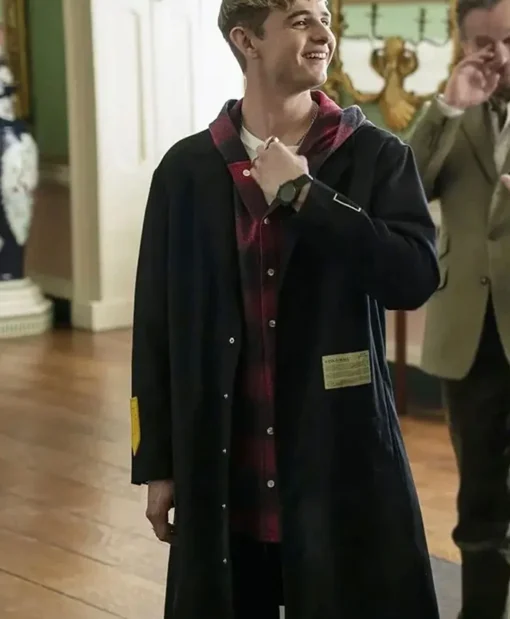 TV Series Alex Rider Otto Farrant Black Woolen Long Coat