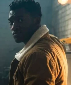 TV Series Curfew Malachi Kirby Brown Corduroy Jacket For Sale 